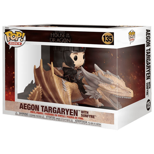 Funko POP #135 Rides Deluxe House of the Dragon Aegon Targaryen with Sunfyre Figure